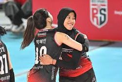  Megawati Antusias Menyaksikan Pertandingan Voli Putri Indonesia